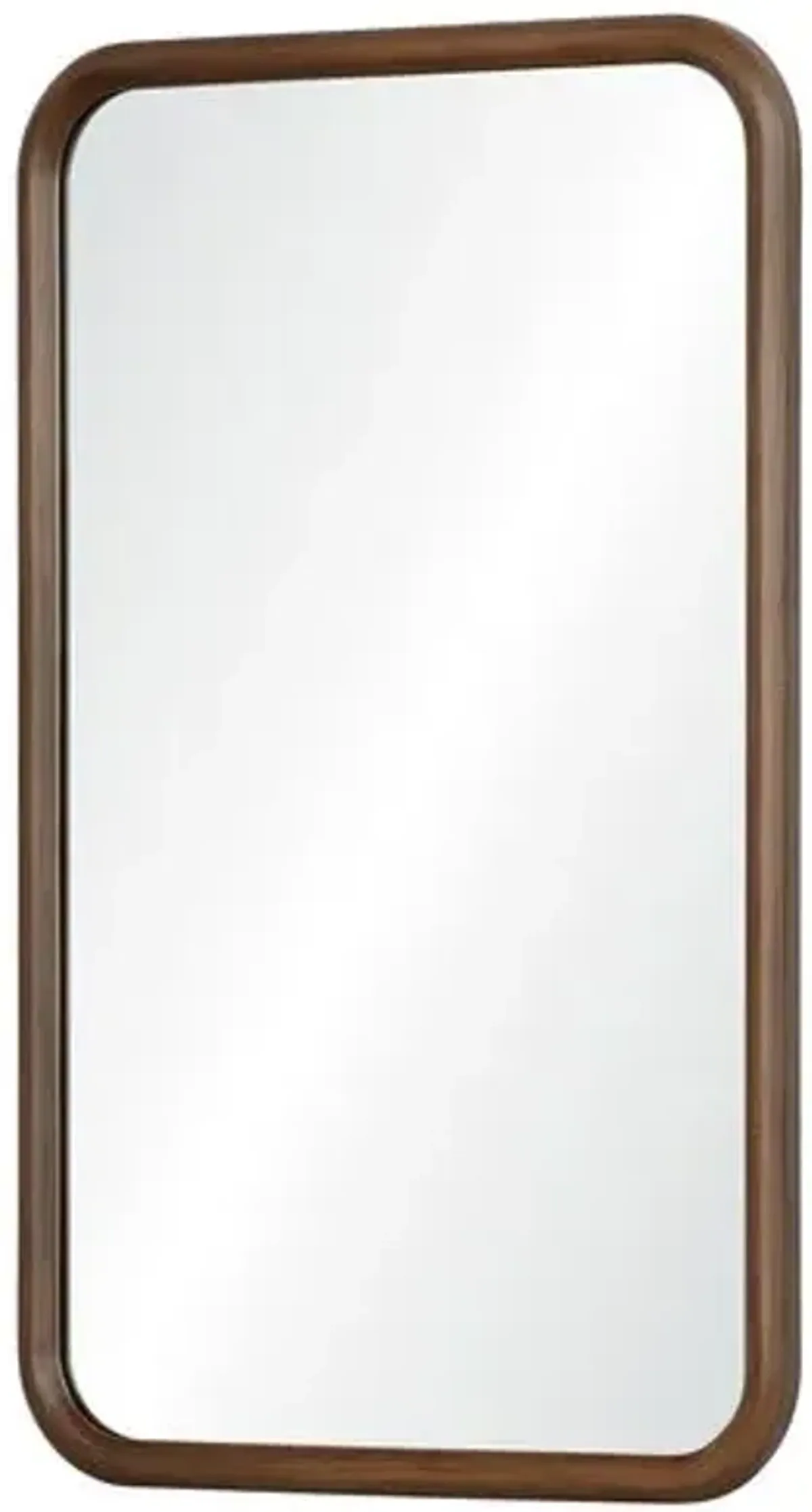 Mythrin Soft Rounded Wall Mirror - Walnut