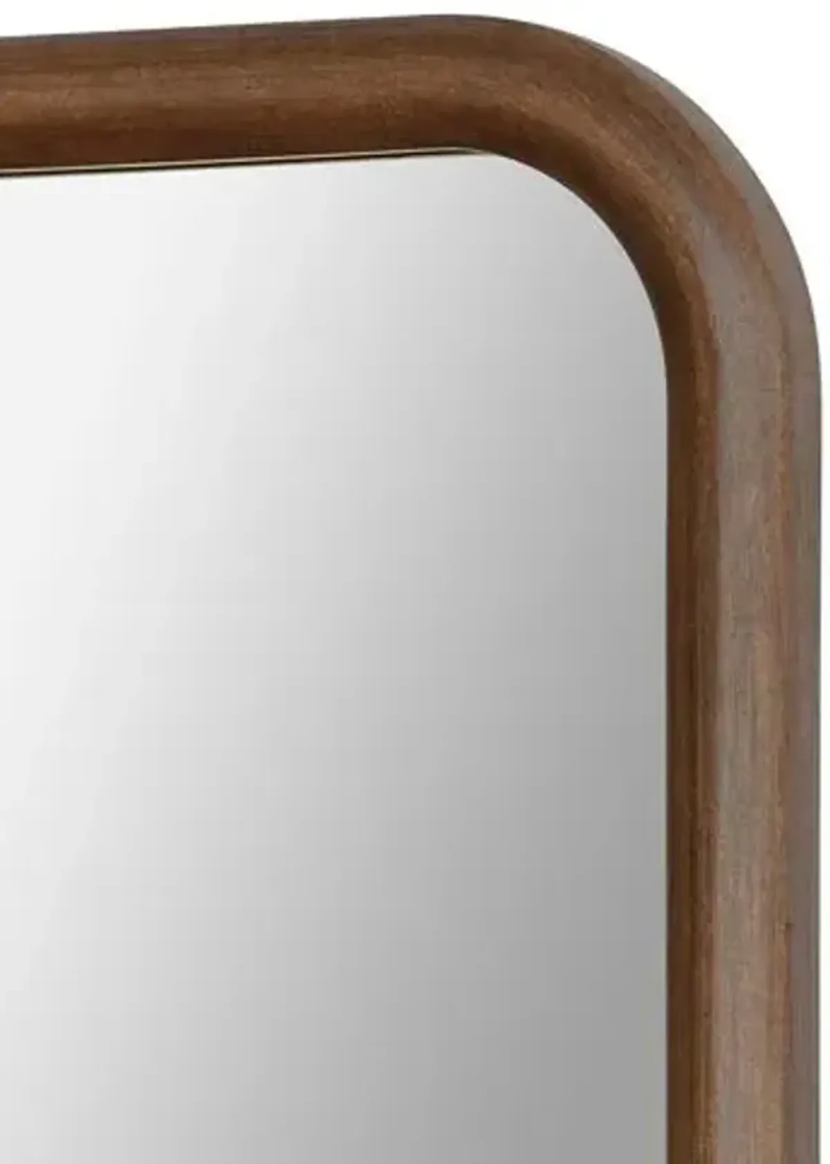 Mythrin Soft Rounded Wall Mirror - Walnut