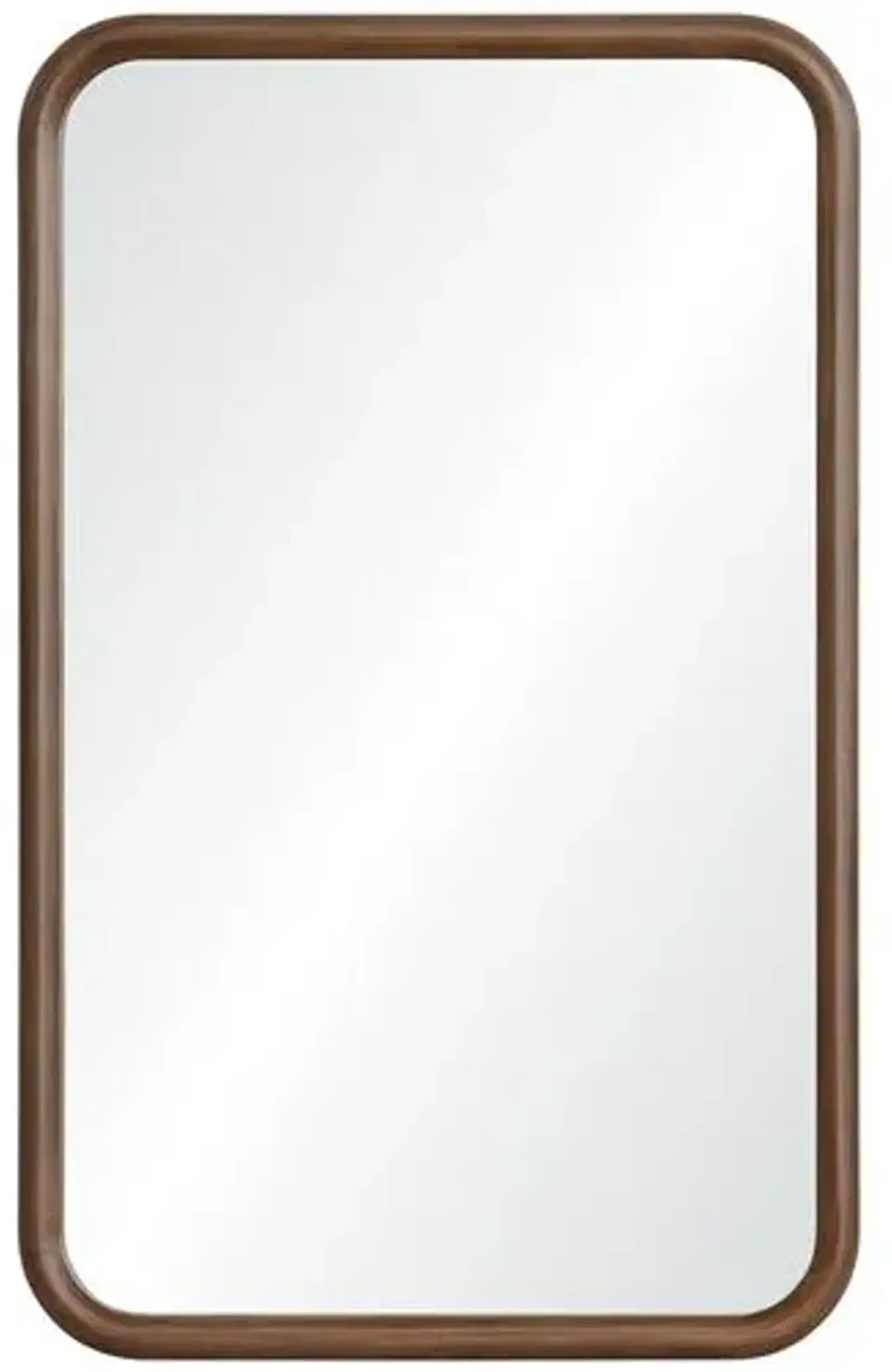 Mythrin Soft Rounded Wall Mirror - Walnut