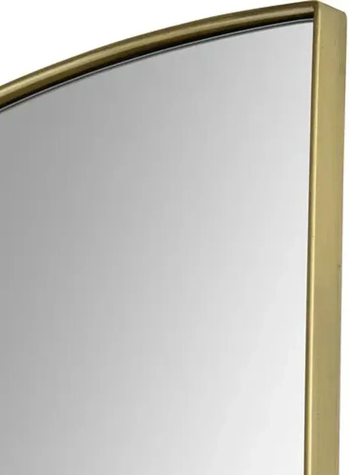 Hyperion Half-moon Wall Mirror - Satin Brass