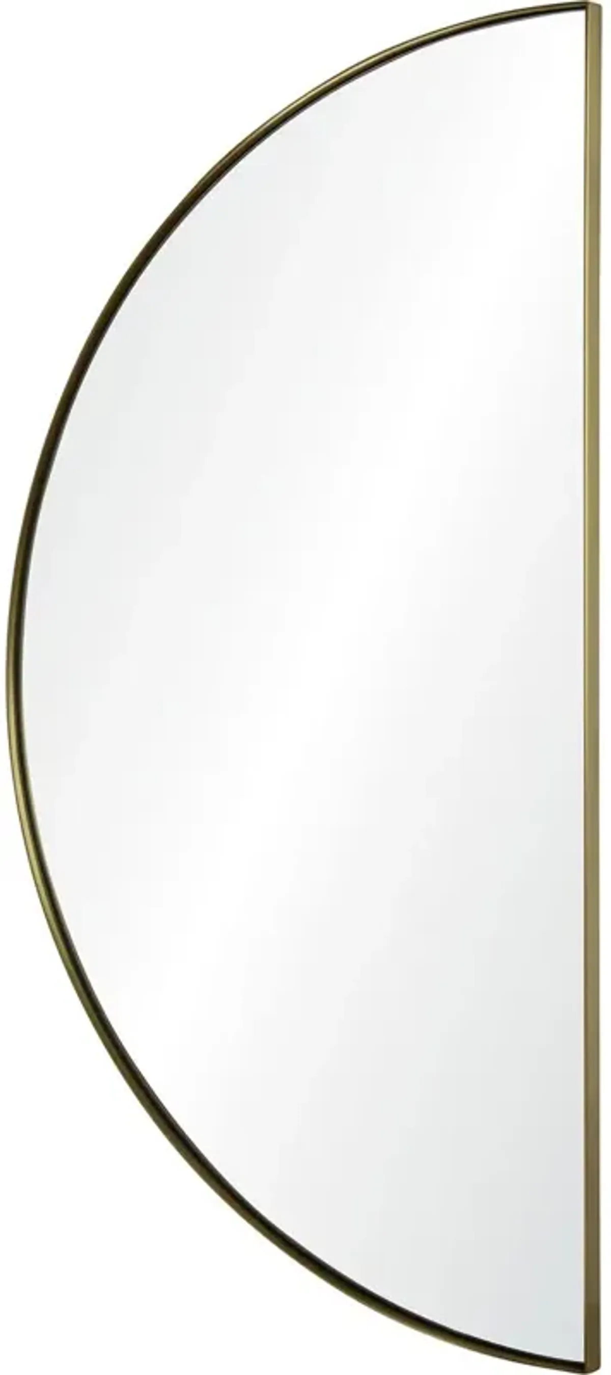 Hyperion Half-moon Wall Mirror, Satin Brass