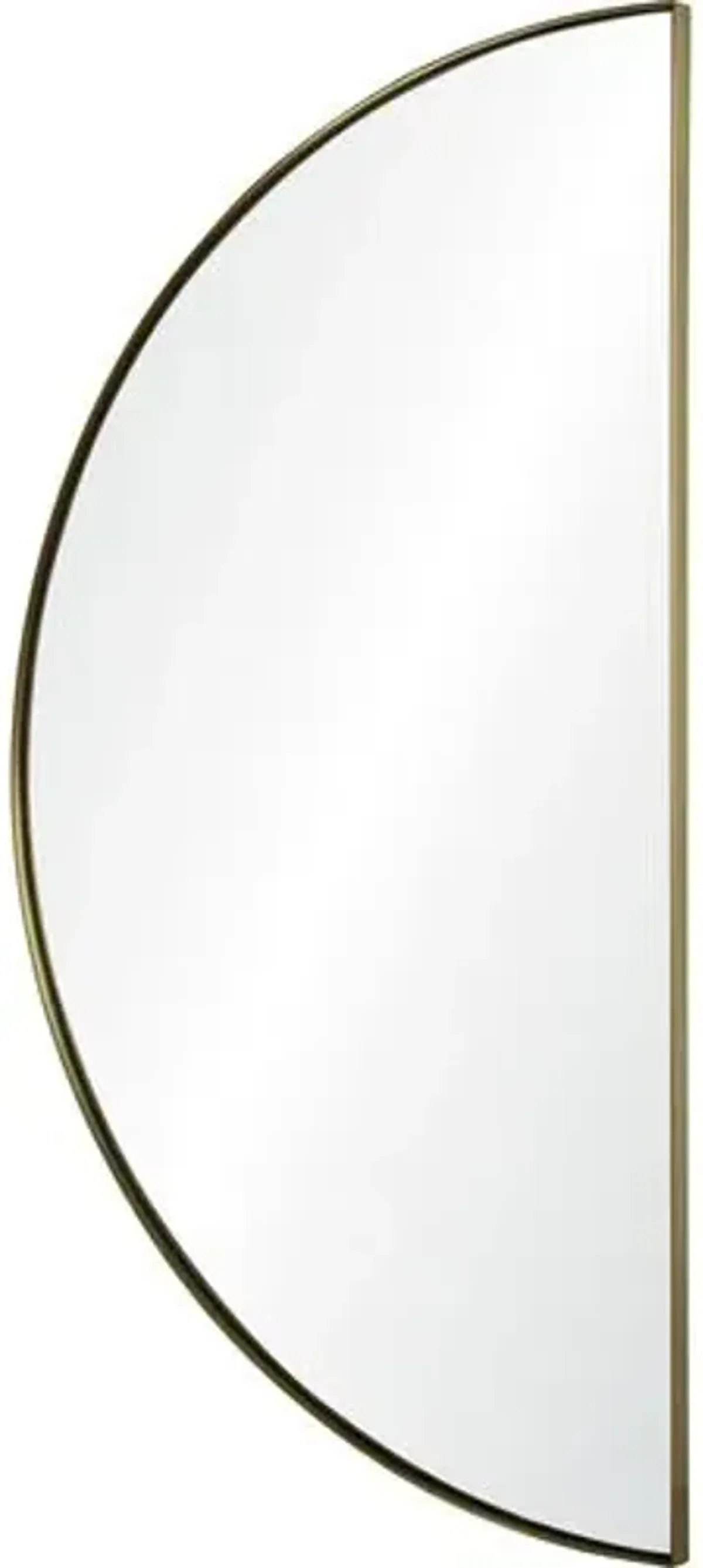 Hyperion Half-moon Wall Mirror - Satin Brass