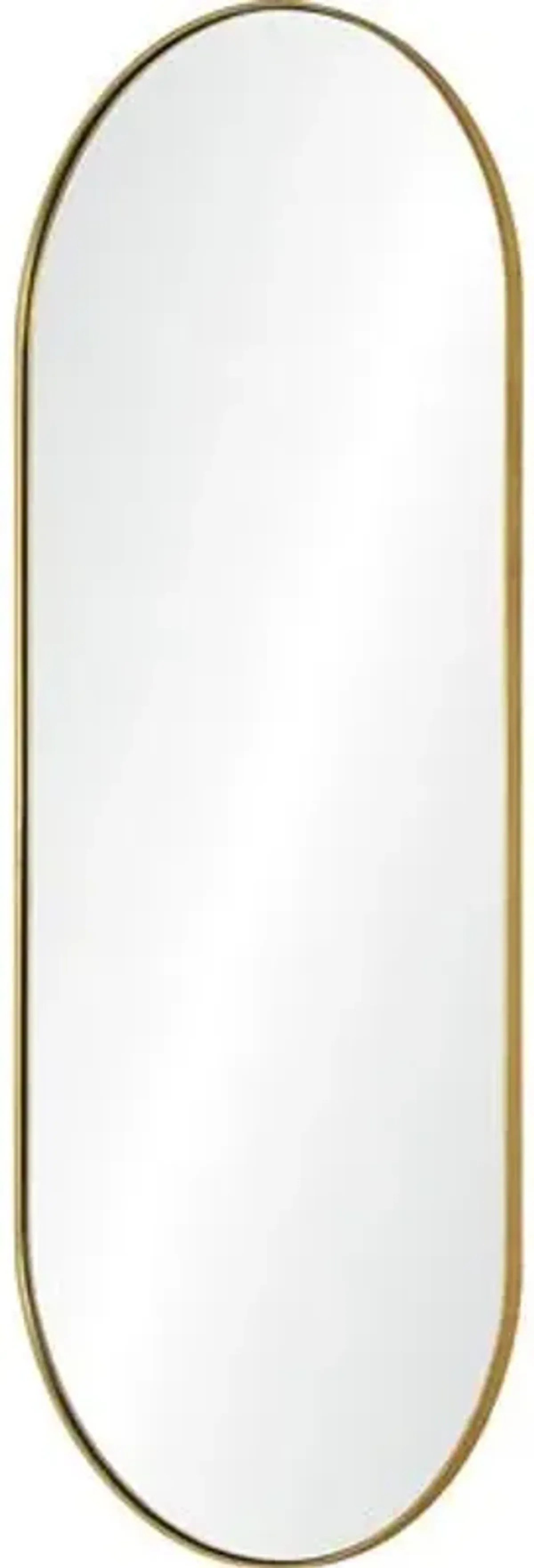 Medea Full Length Oval Wall Mirror - Gold Leaf