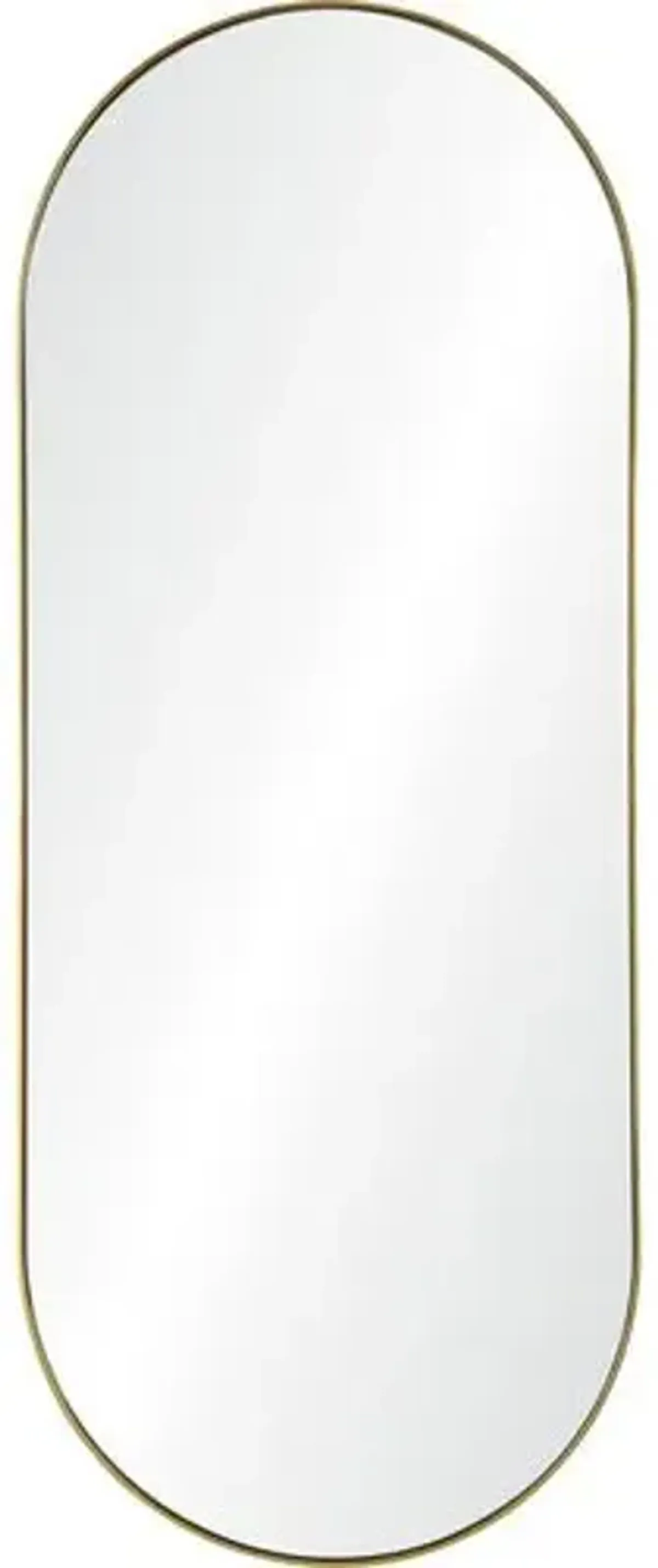 Medea Full Length Oval Wall Mirror - Gold Leaf