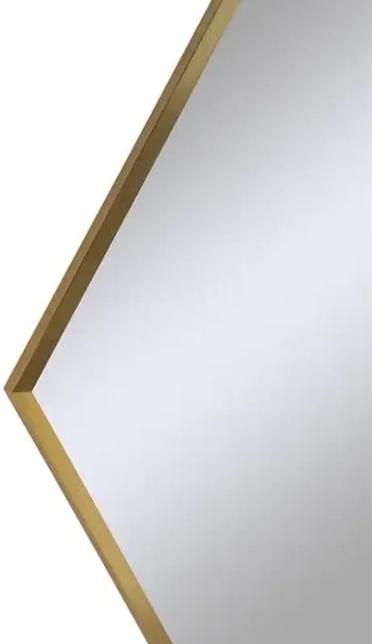 Dovelle Geometric Wall Mirror - Satin Brass