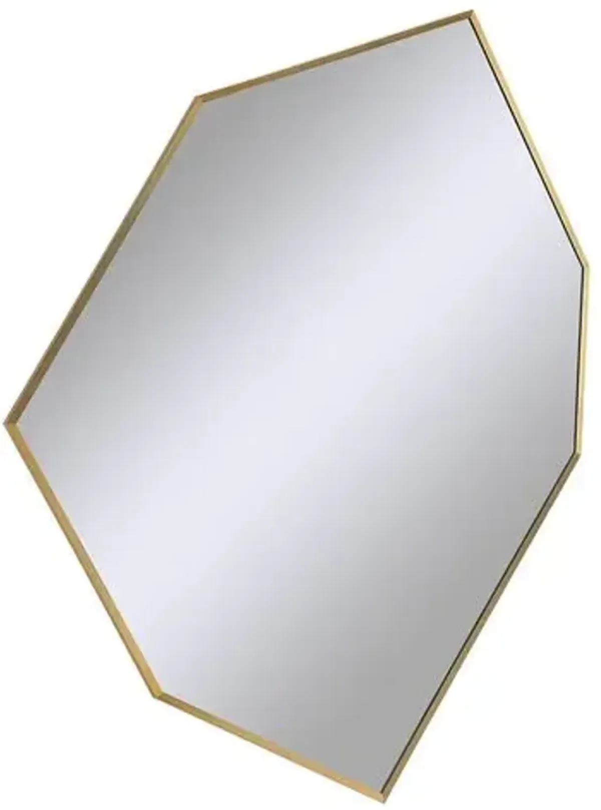 Dovelle Geometric Wall Mirror - Satin Brass