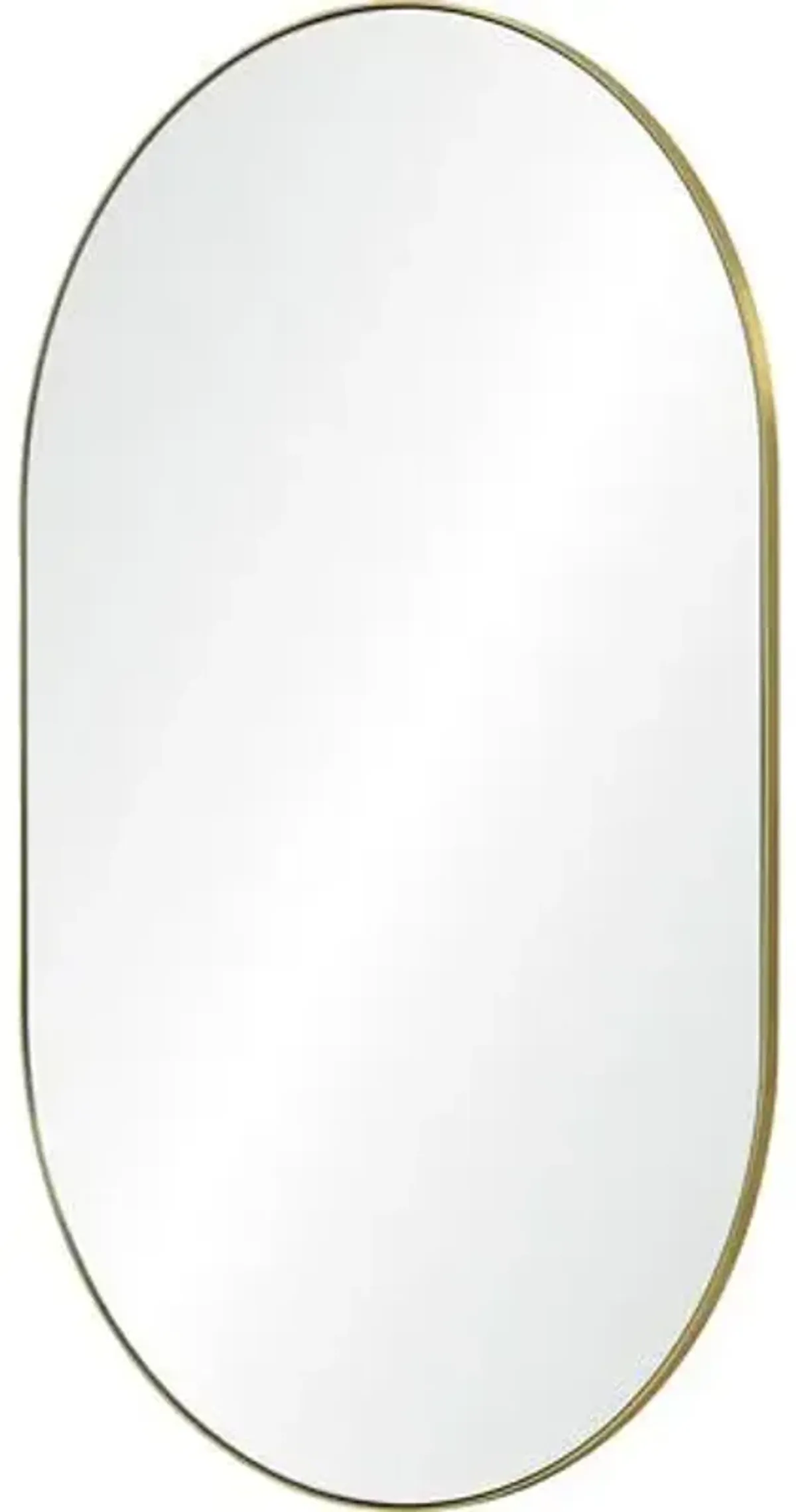 Cassiel Oval Wall Mirror - Satin Brass