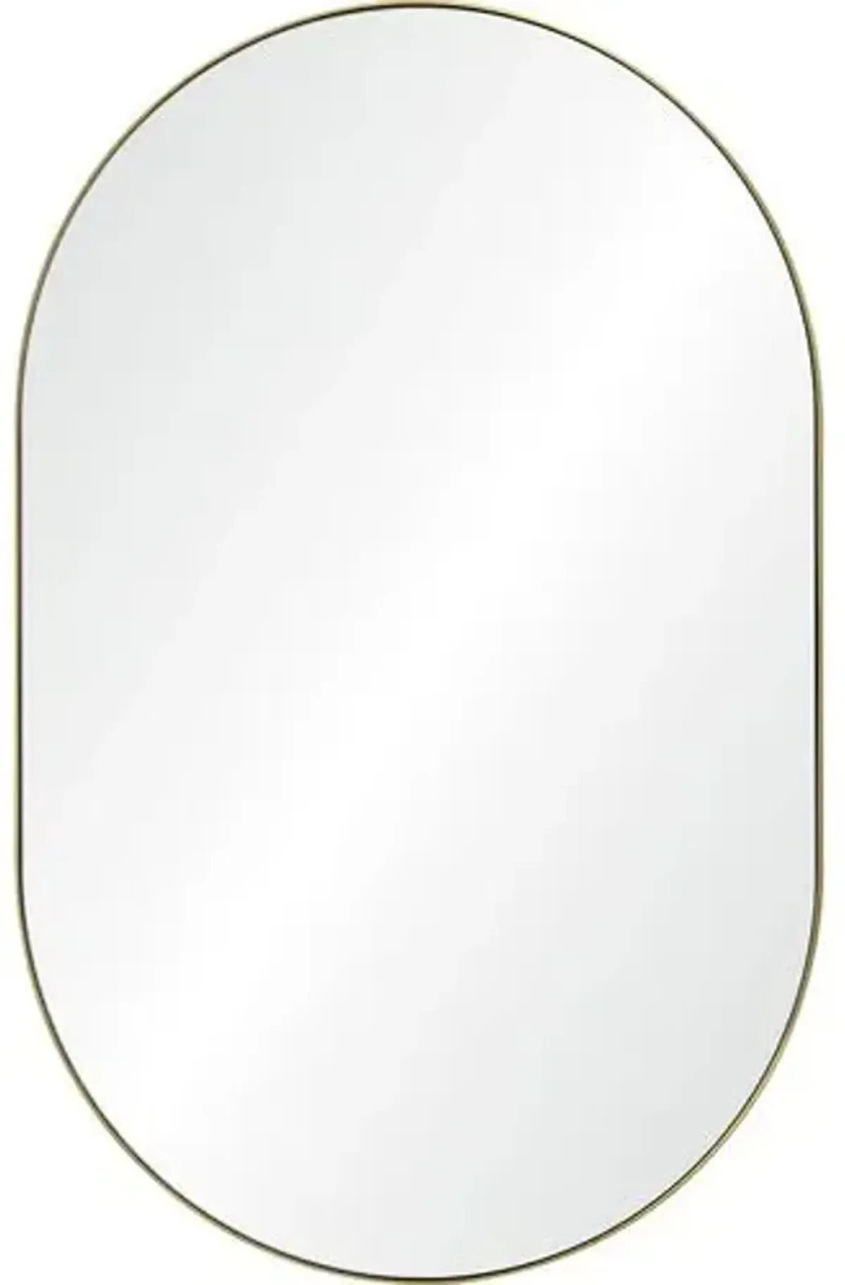 Cassiel Oval Wall Mirror - Satin Brass