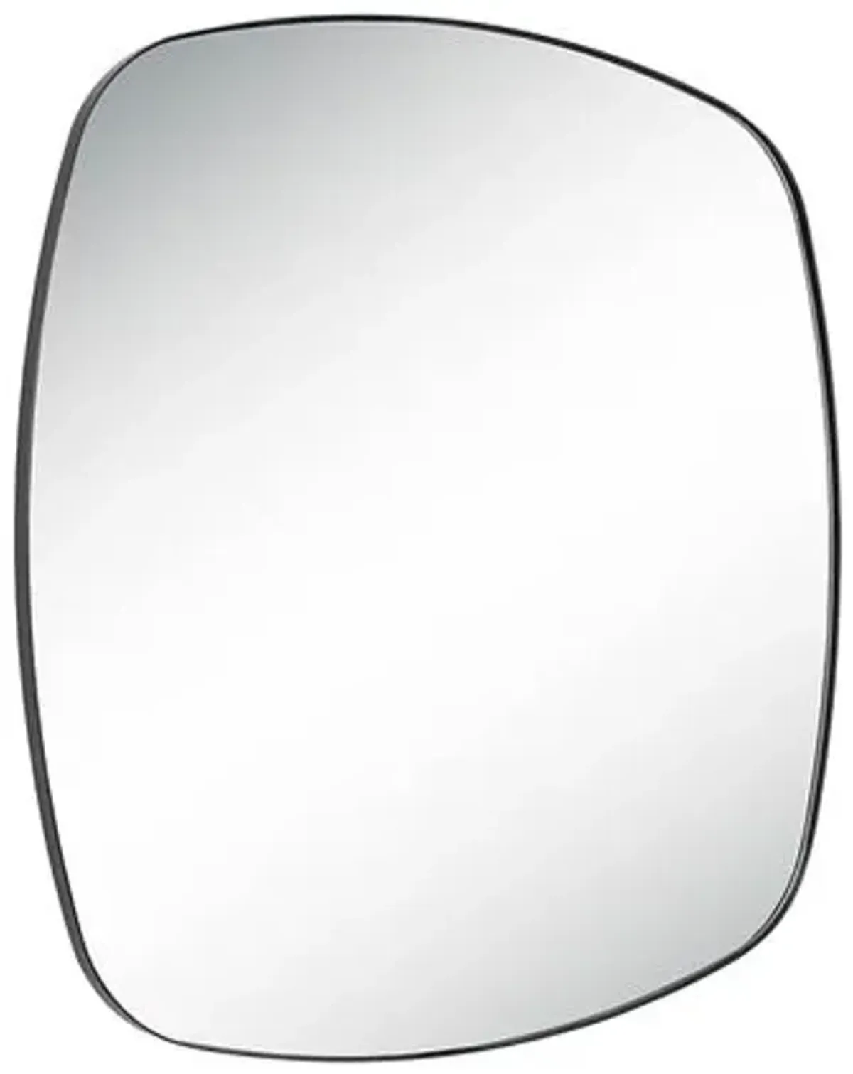 Raya Rounded Wall Mirror - Matte Black