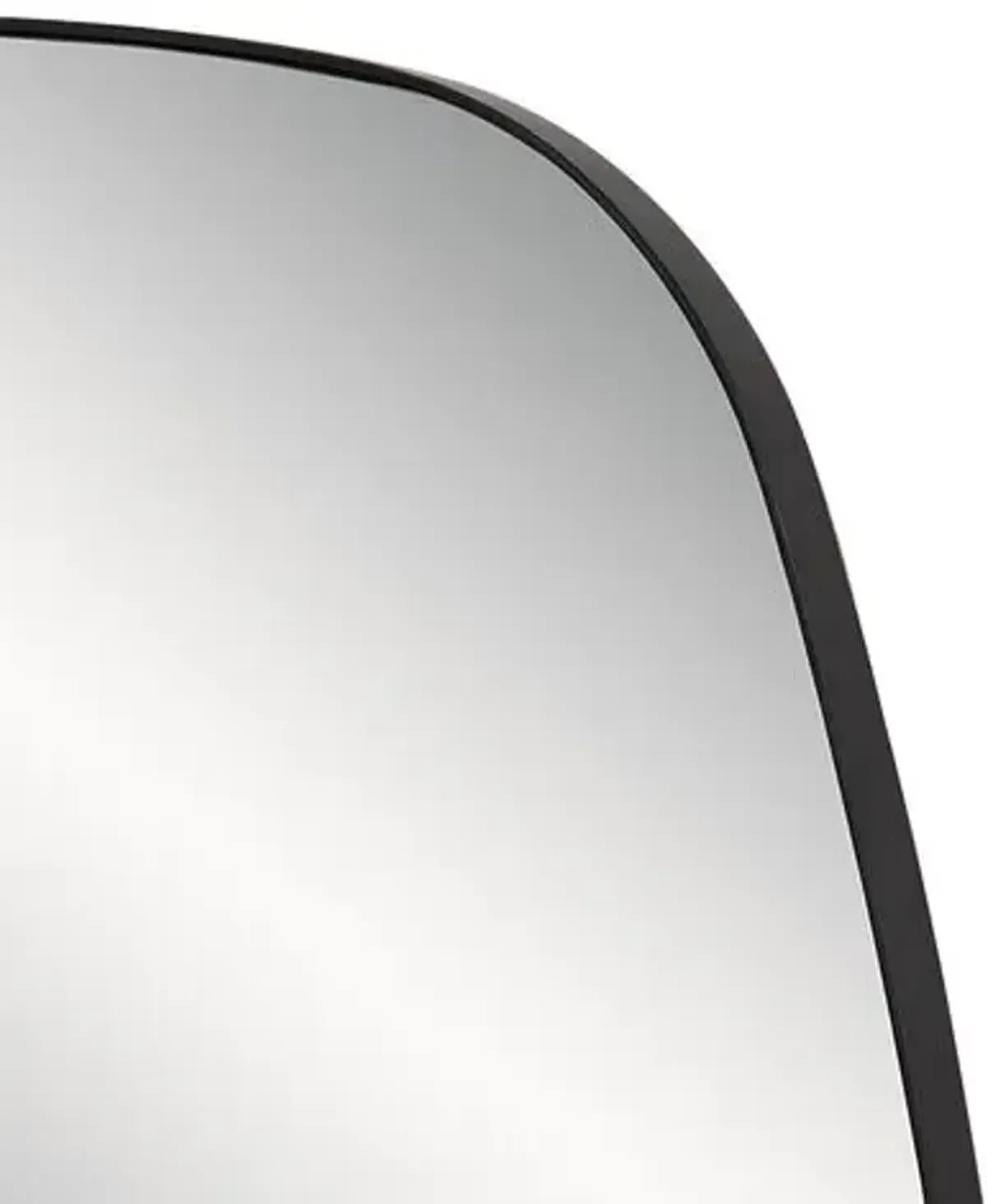 Raya Rounded Wall Mirror - Matte Black