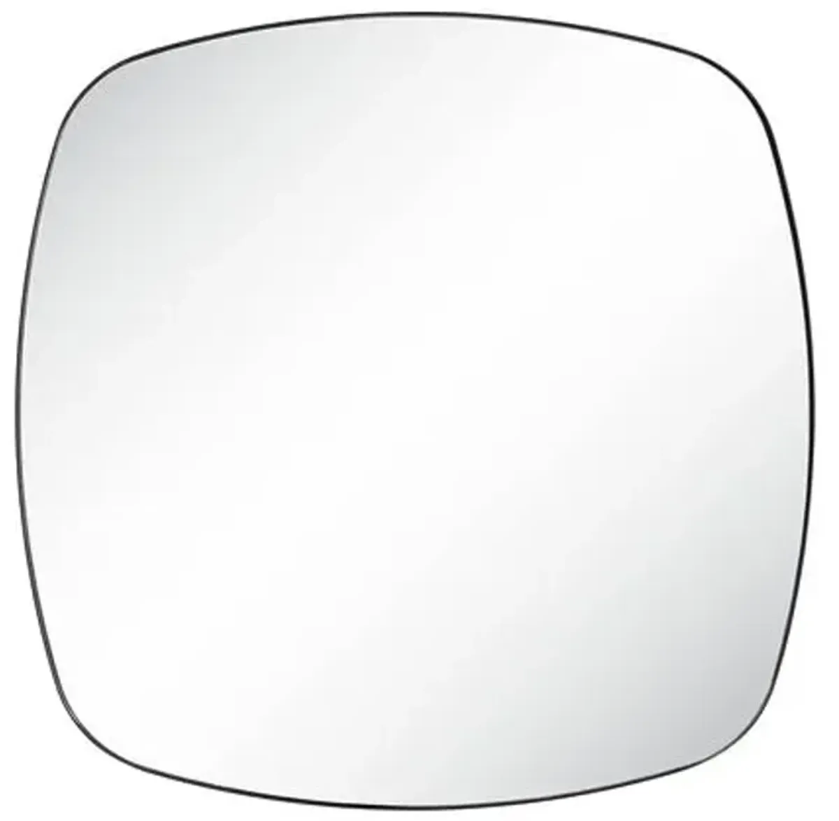 Raya Rounded Wall Mirror - Matte Black