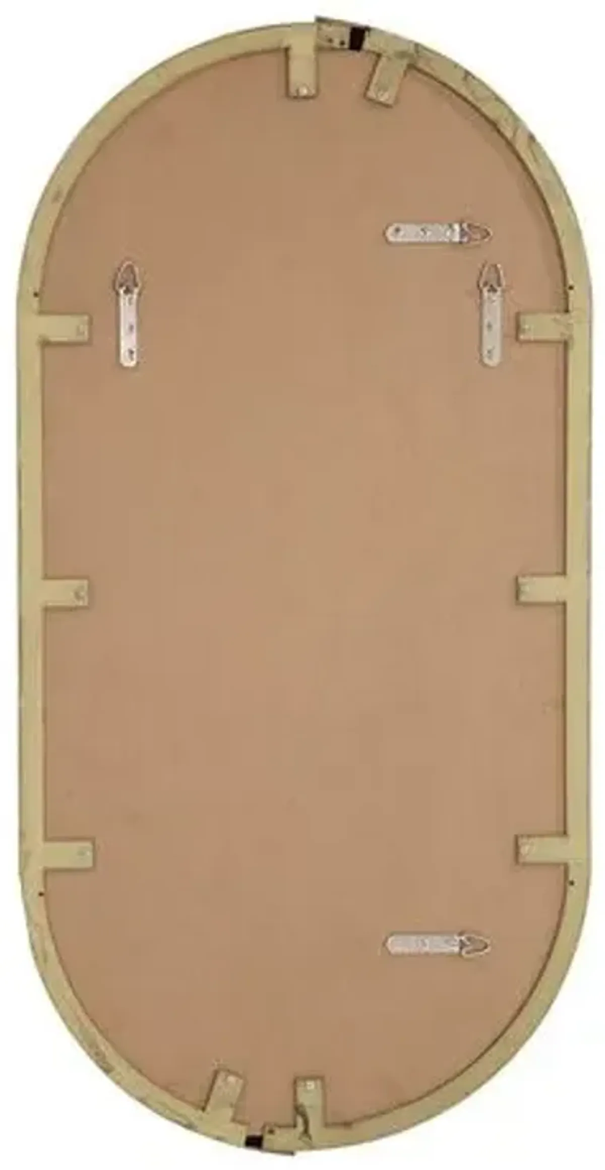 Gaia Oval Wall Mirror - Satin Brass