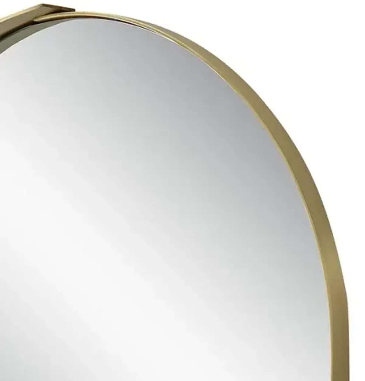 Gaia Oval Wall Mirror - Satin Brass