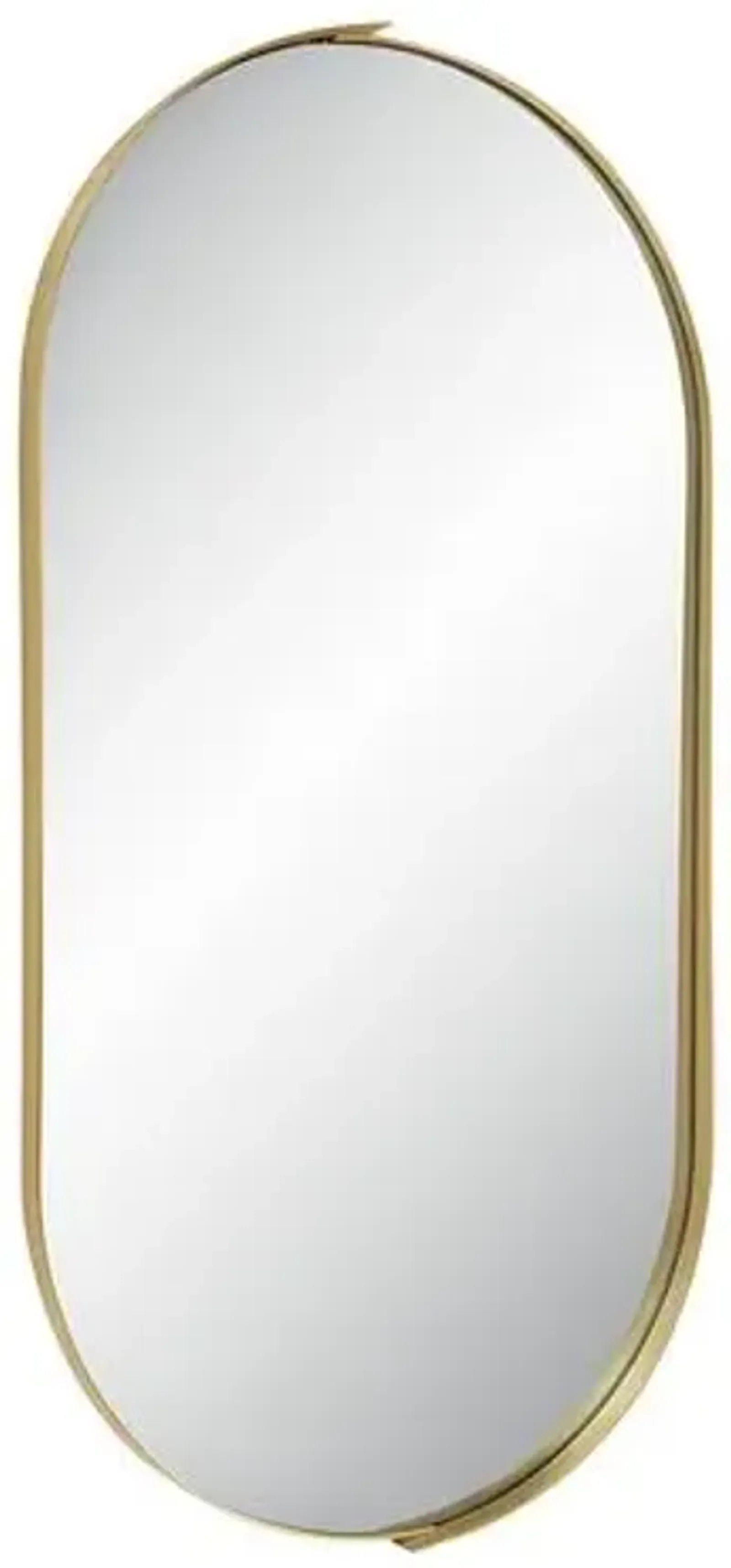 Gaia Oval Wall Mirror - Satin Brass