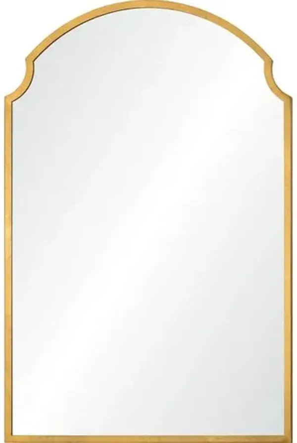 Esai Arched Wall Mirror - Gold Leaf