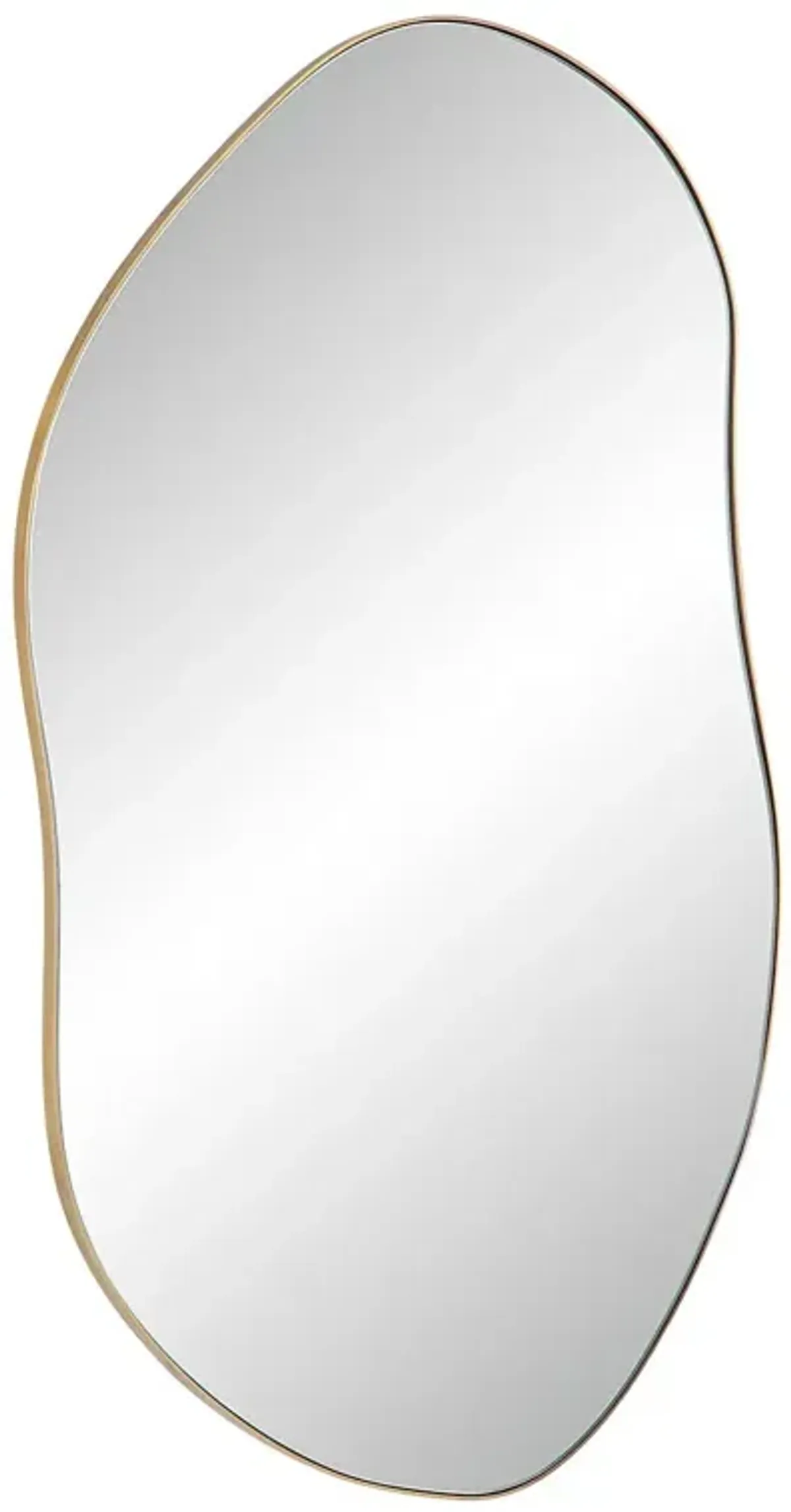 Marius Abstract Wall Mirror, Burnished Brass