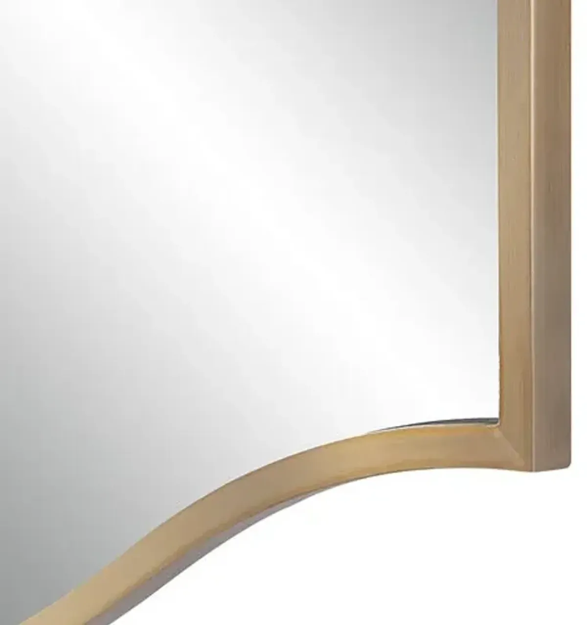 Kairos Rectangular Arch Wall Mirror - Plated Champagne