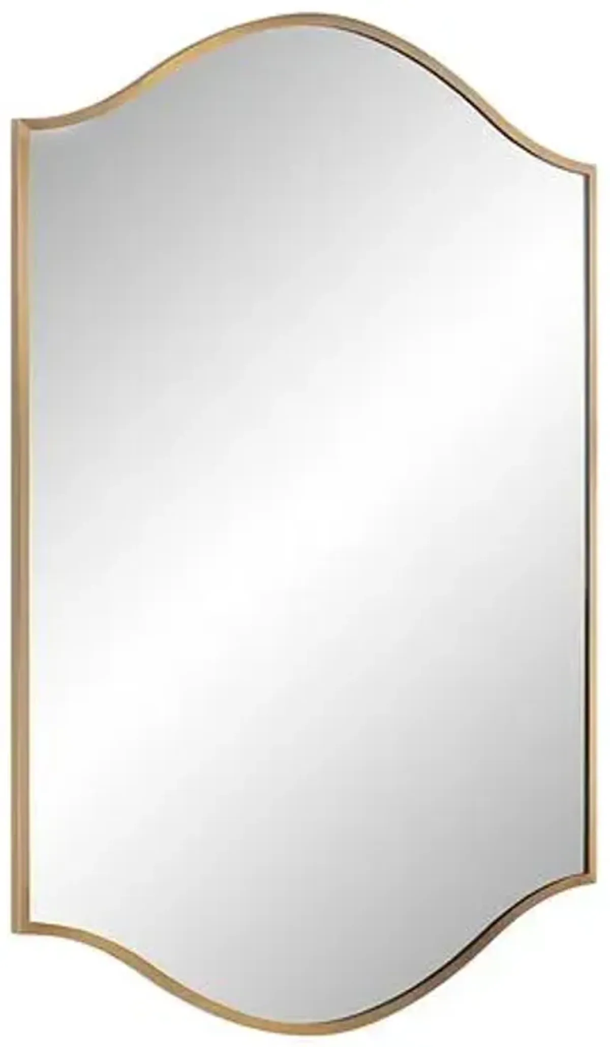 Kairos Rectangular Arch Wall Mirror - Plated Champagne