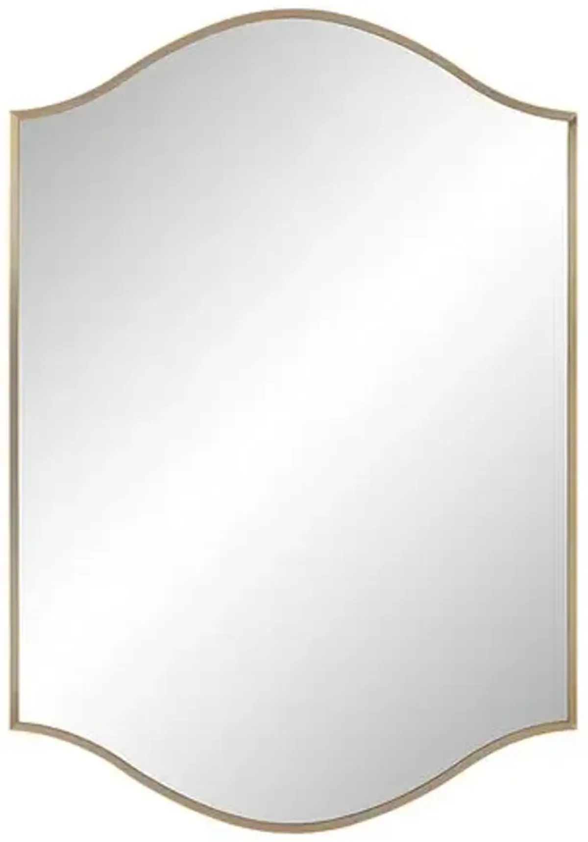 Kairos Rectangular Arch Wall Mirror - Plated Champagne