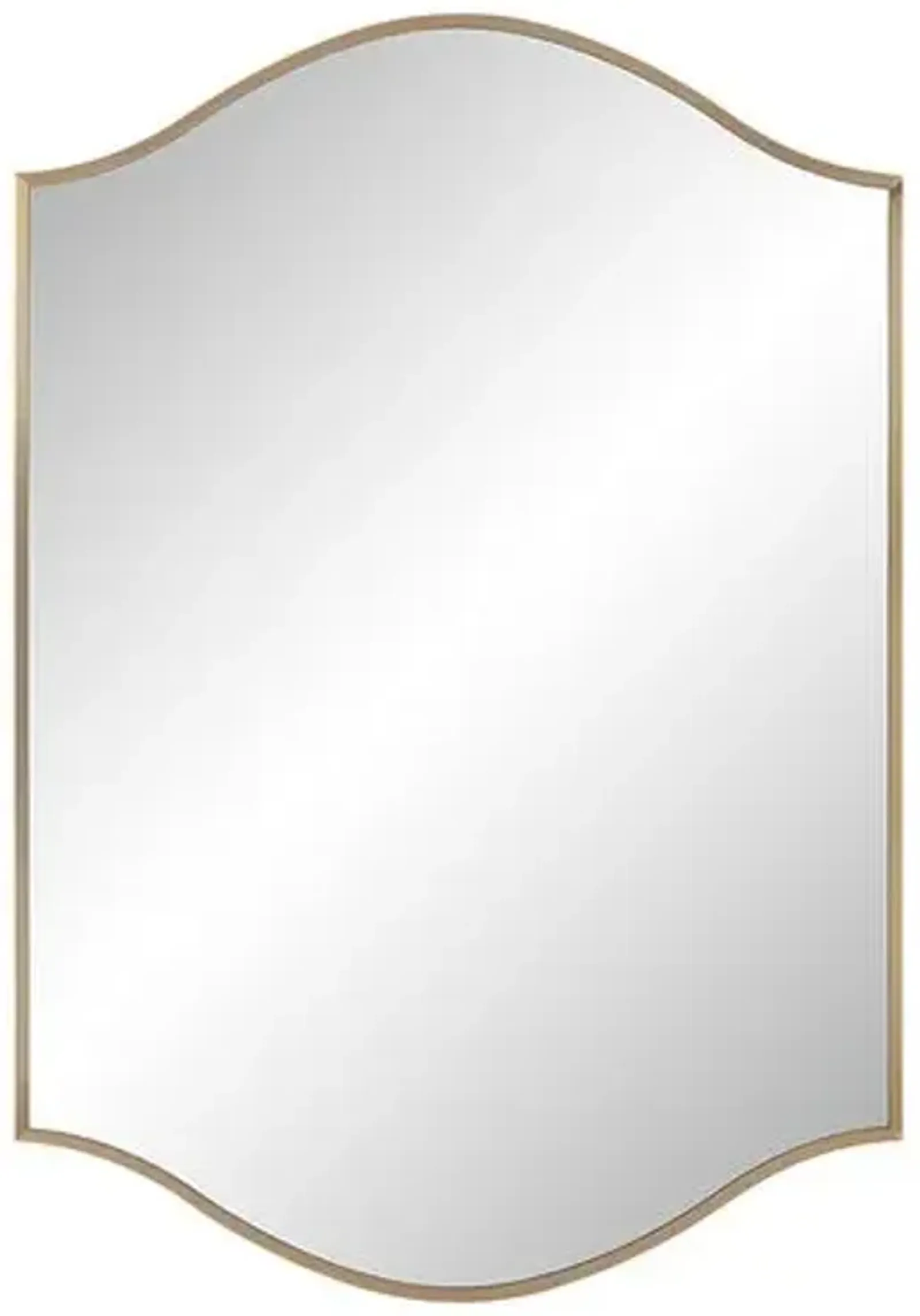 Kairos Rectangular Arch Wall Mirror - Plated Champagne