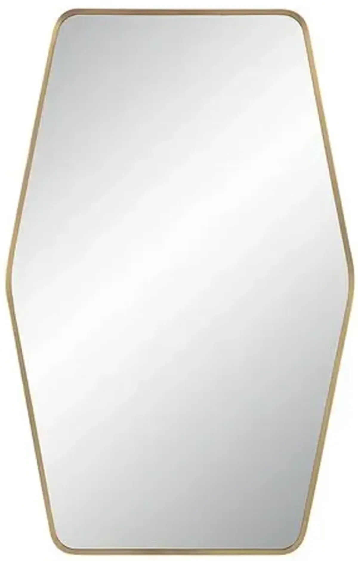 Remington Hexagonal Wall Mirror - Satin Brass