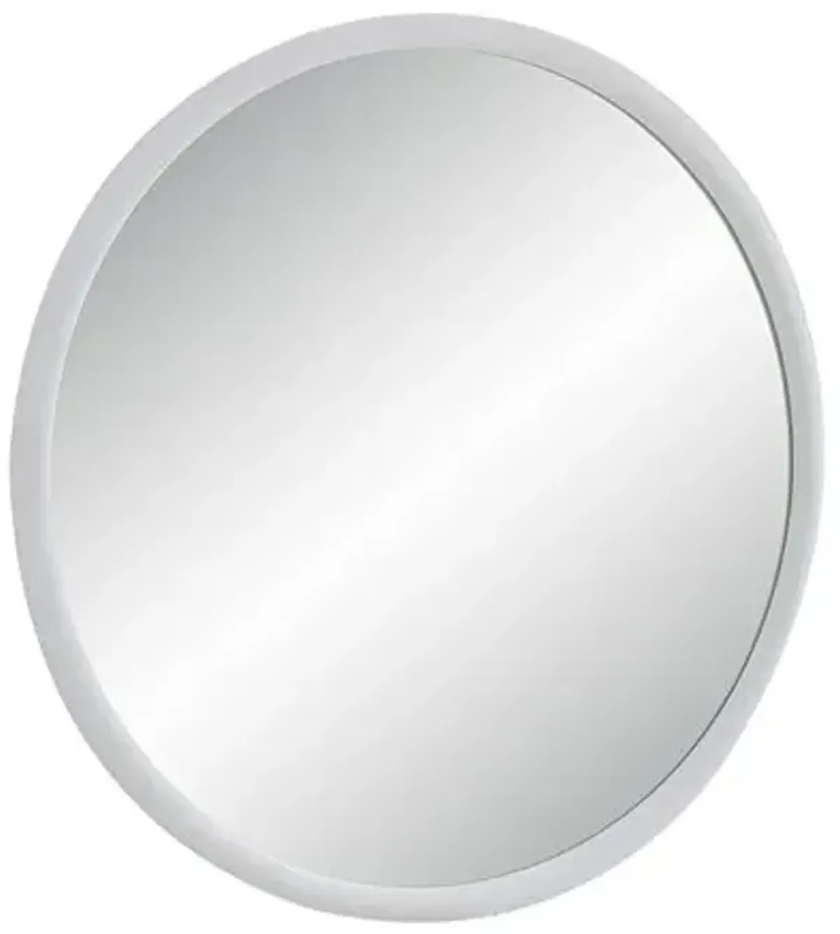 Enzo Round Wall Mirror - Matte White