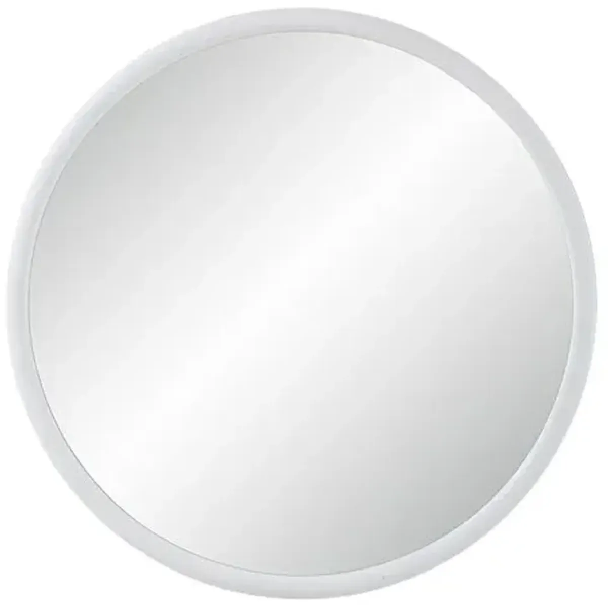 Enzo Round Wall Mirror - Matte White