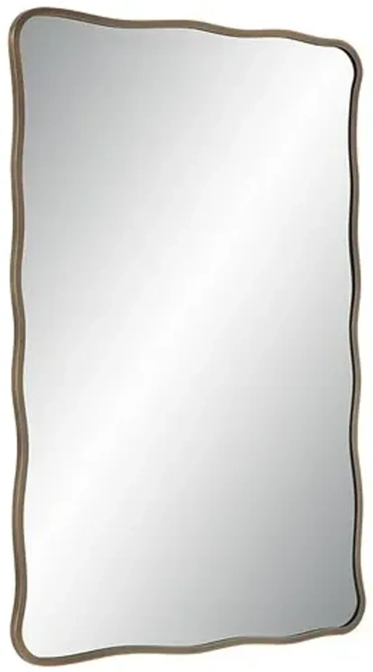 Hera Abstract Wall Mirror - Dark Antique Brushed Brass