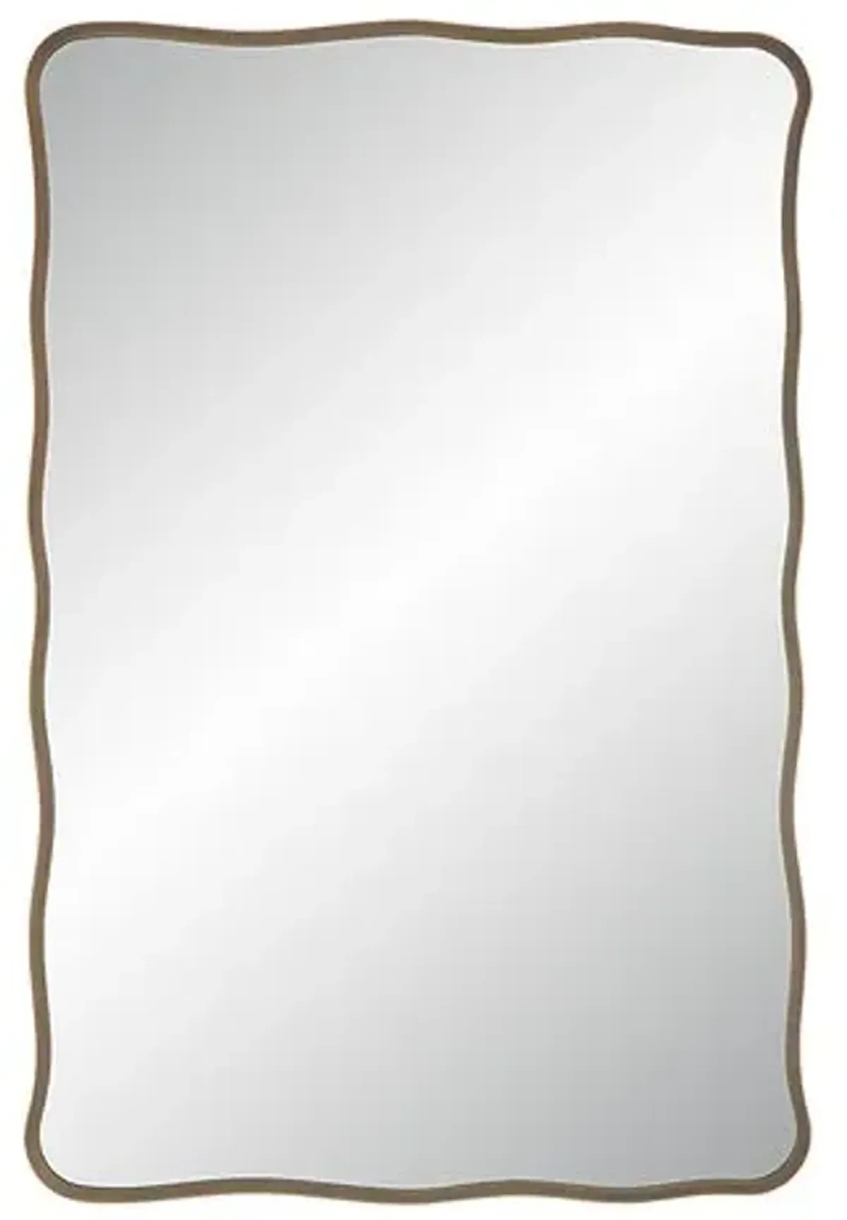 Hera Abstract Wall Mirror - Dark Antique Brushed Brass