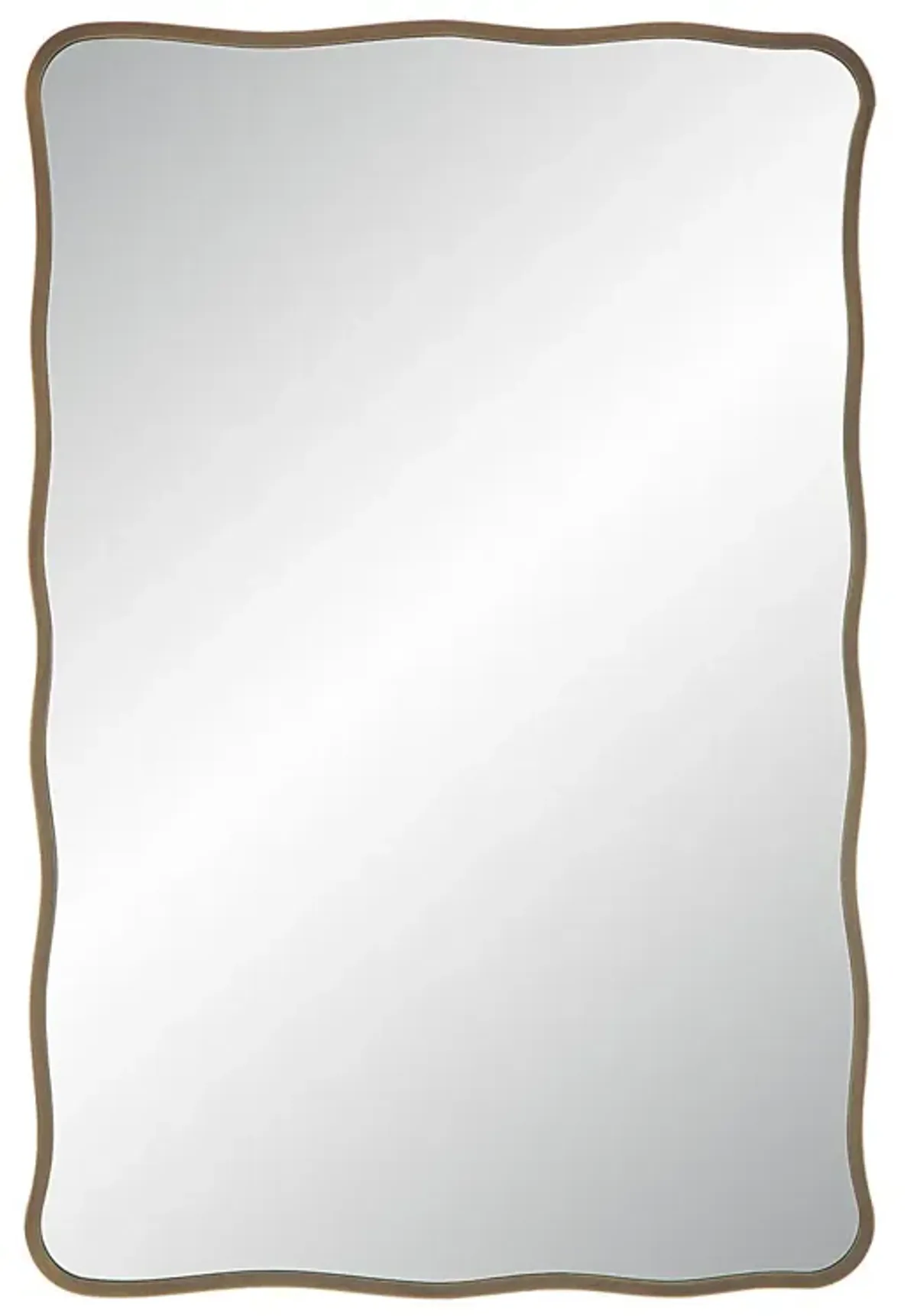 Hera Abstract Wall Mirror, Dark Antique Brushed Brass