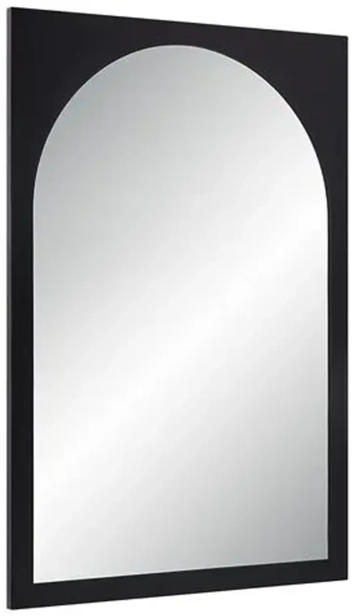 Emris Rectangular Arch Wall Mirror - Matte Black