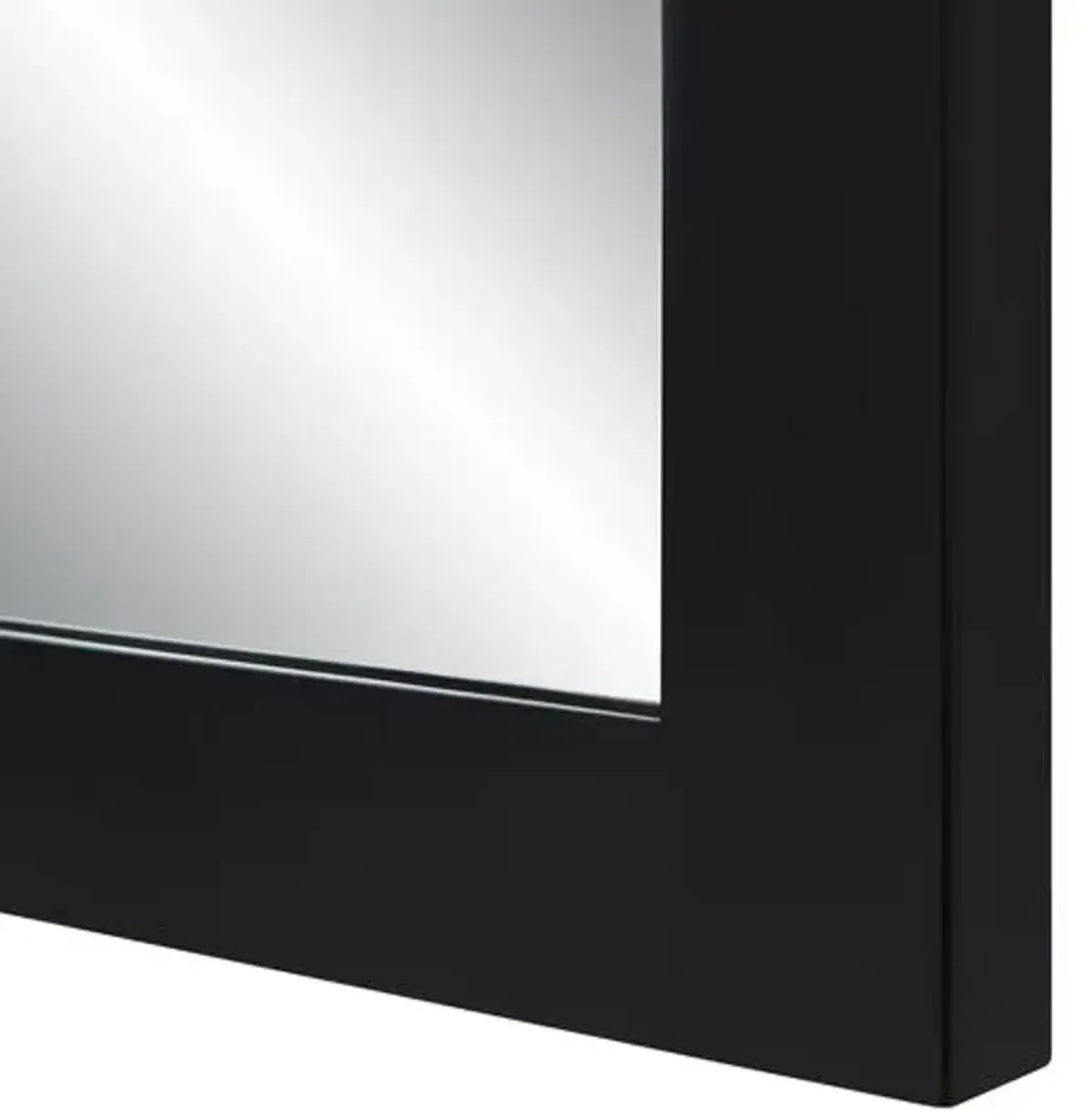 Emris Rectangular Arch Wall Mirror - Matte Black