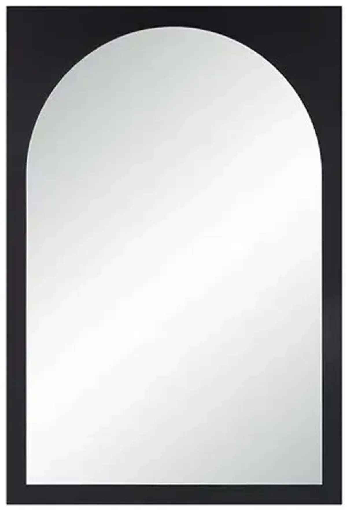 Emris Rectangular Arch Wall Mirror - Matte Black