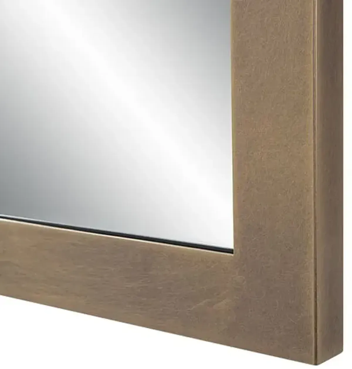 Claudine Rectangular Arch Wall Mirror - Mottled Brass