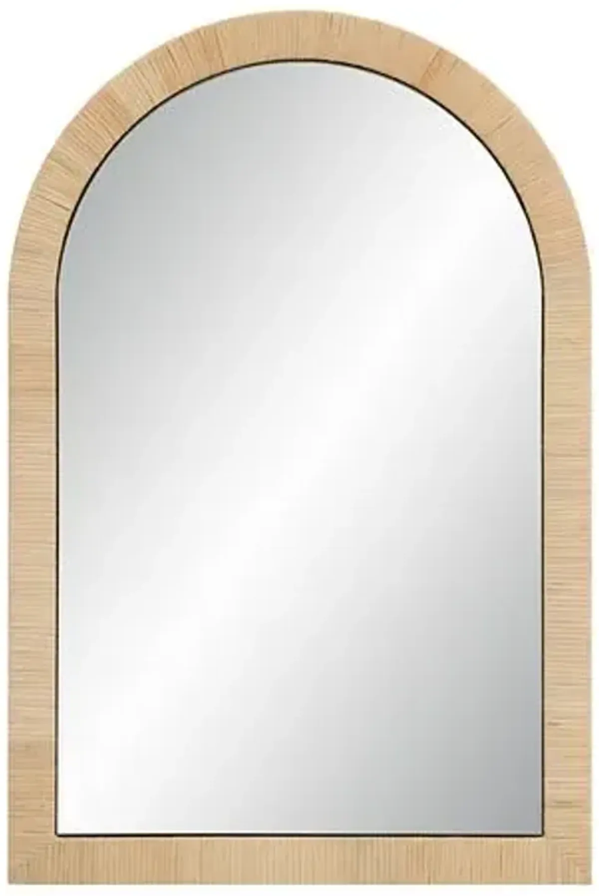 Soraya Rattan Arched Wall Mirror - Natural