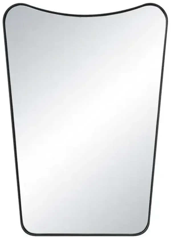Kyra Reverse Arch Wall Mirror - Matte Black
