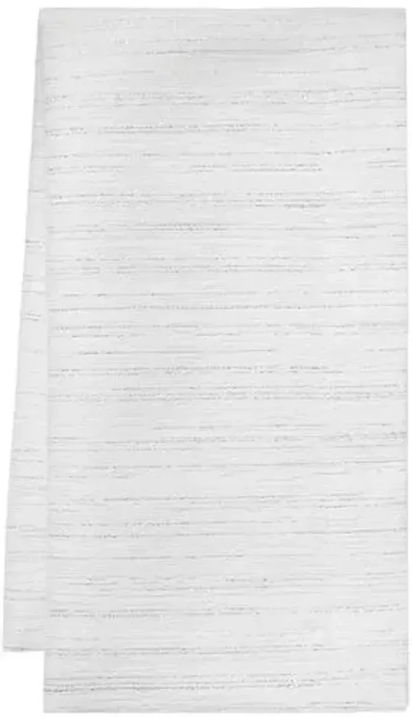 Set of 4 Vail Napkins - White with Silver Lines - Mode Living