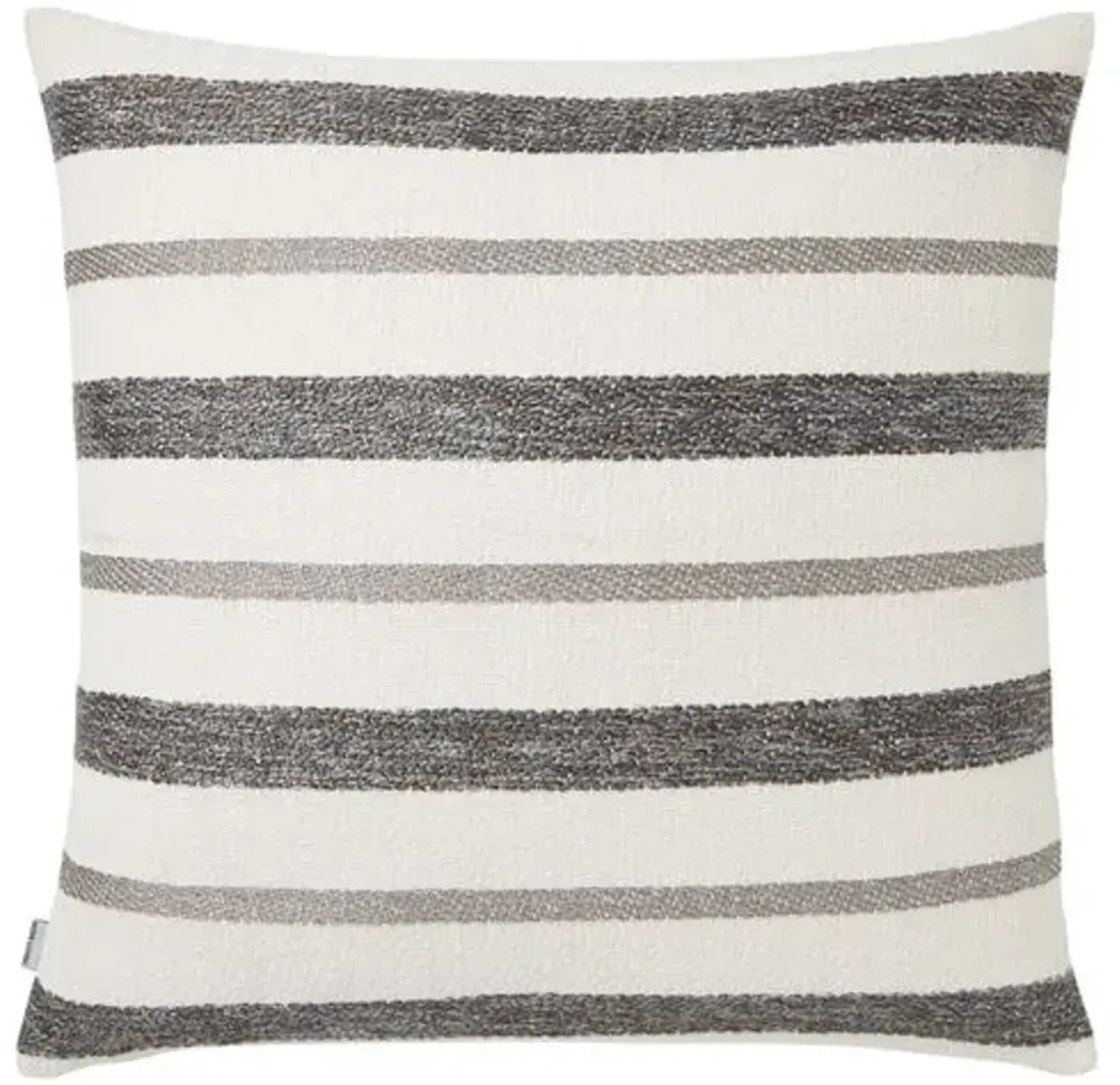 Tara Pillow Cover - Striped Gray Metallic - Mode Living