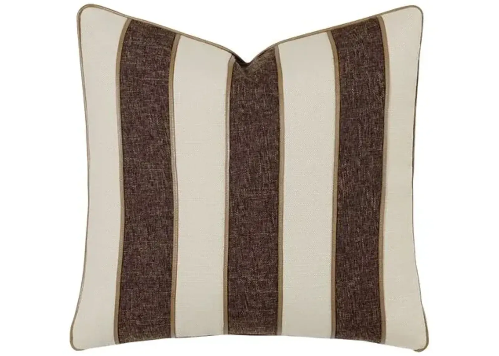 Bryce Striped Pillow - Bisque/Cocoa