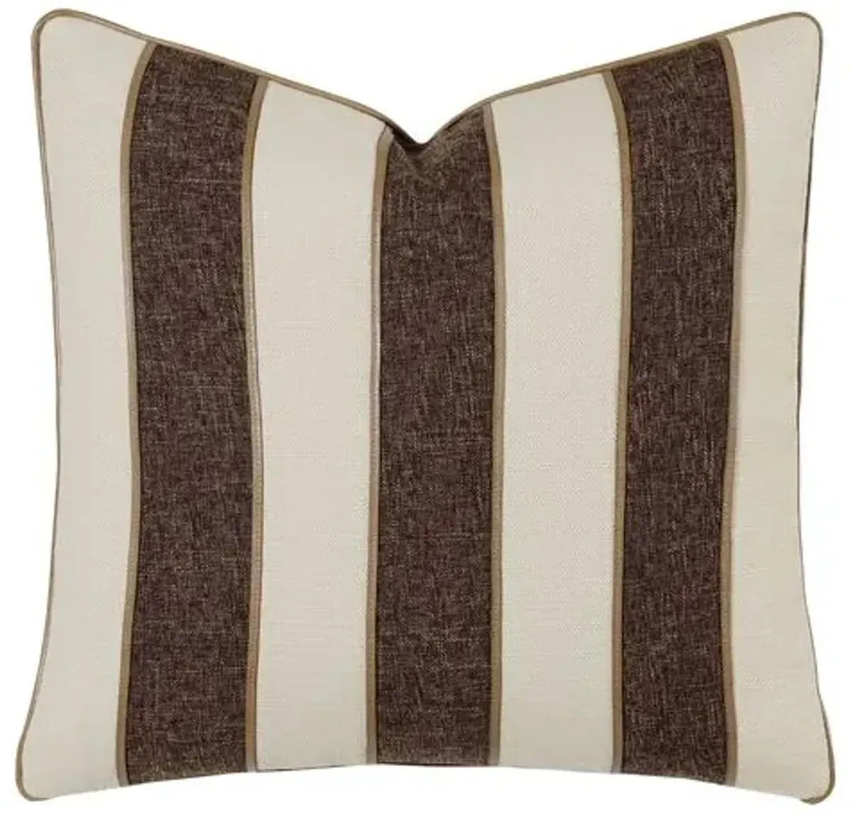 Bryce Striped Pillow - Bisque/Cocoa