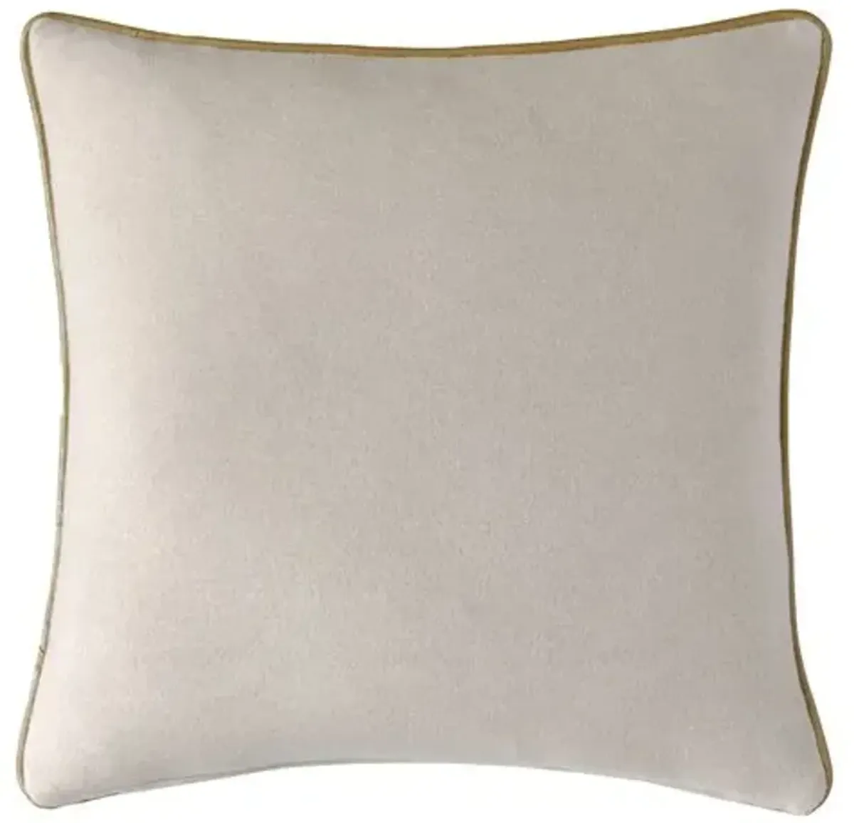 Asher Leather Welt Pillow - Bisque Flannel