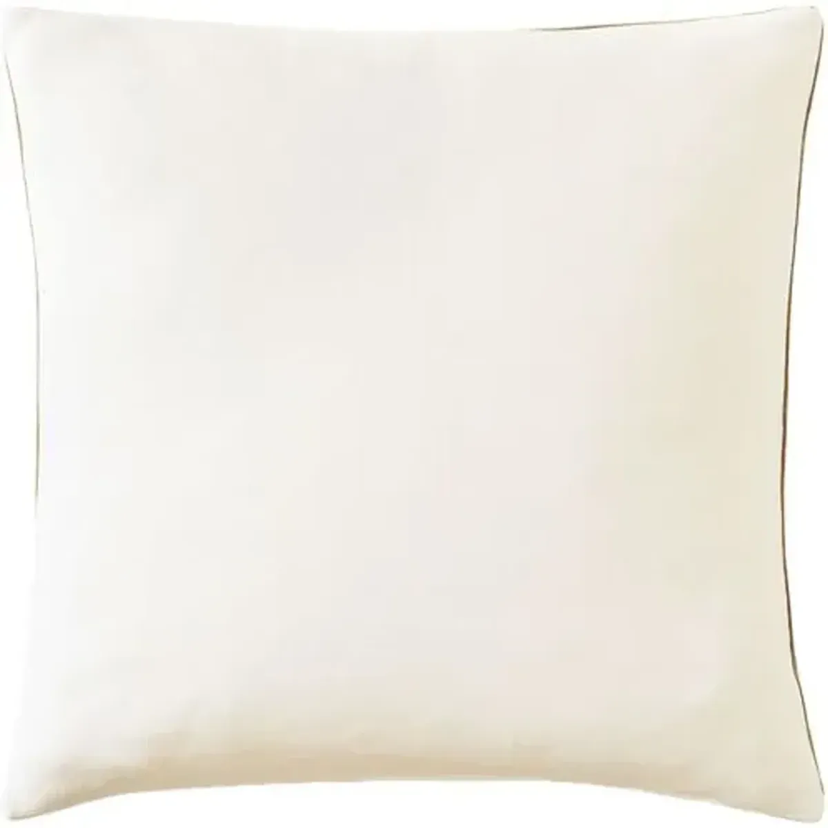 Asher Lasercut Velvet Pillow - Ivory/Gold