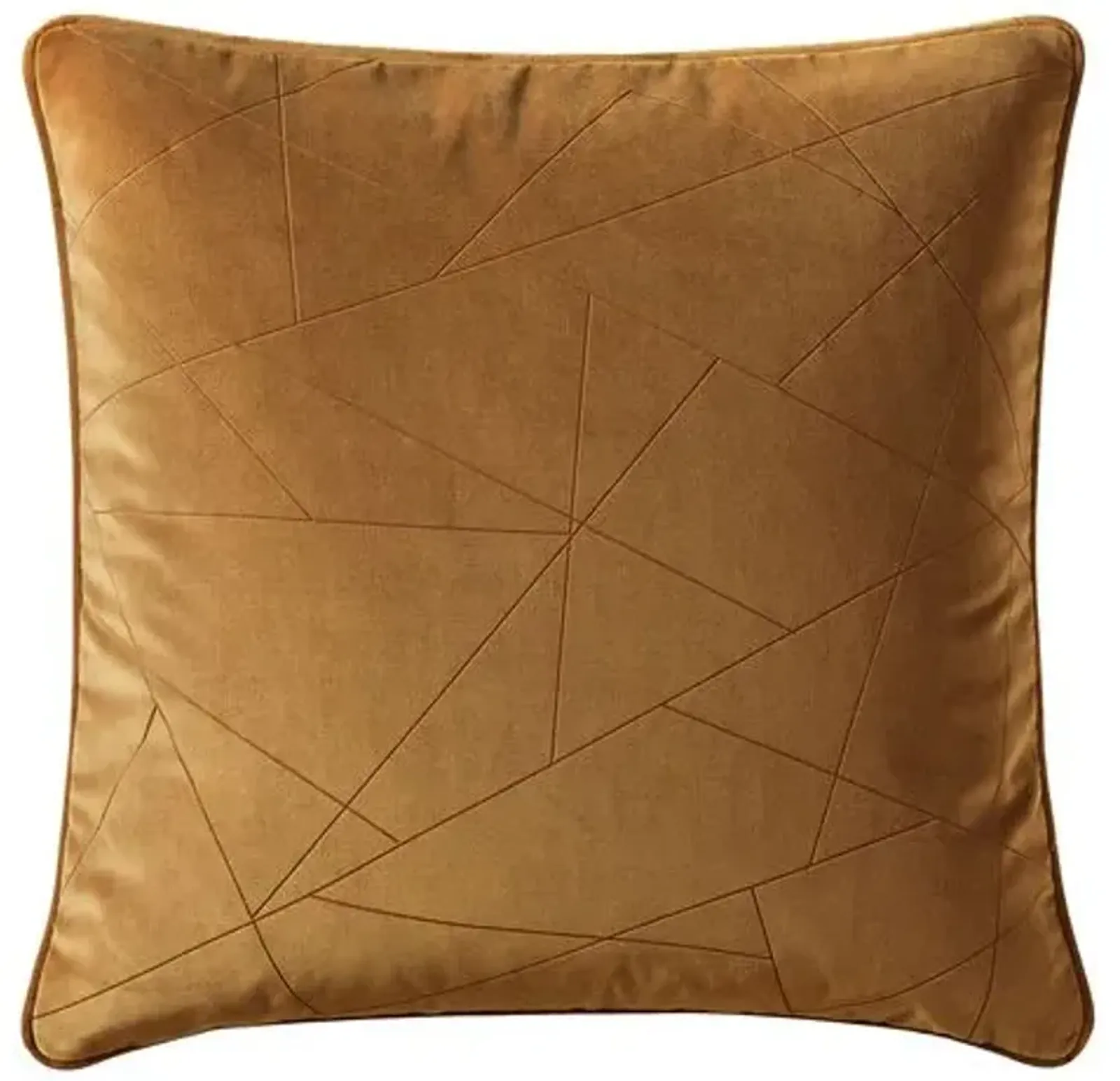 Asher Lasercut Velvet Pillow - Gold/Ivory