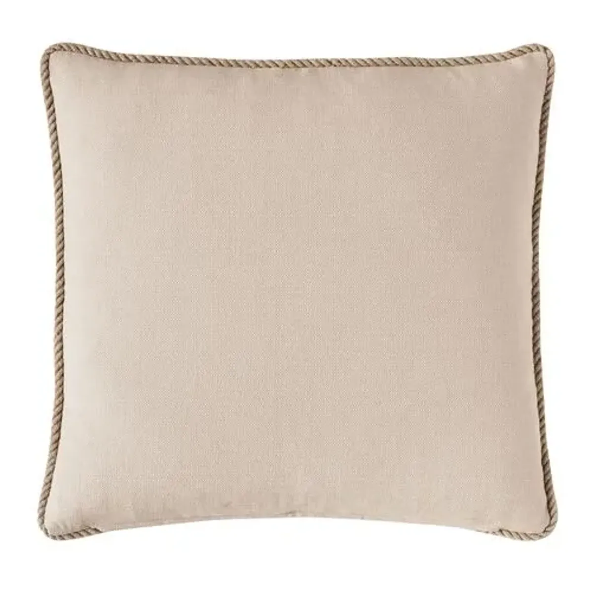 Asher Geometric Cord Pillow - Stone/Bisque