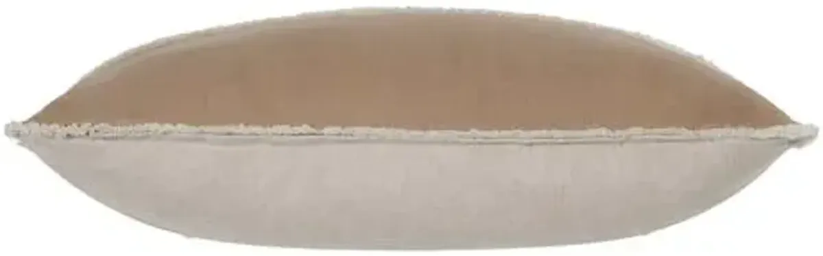 Delilah Trim Lumbar Pillow - Sand