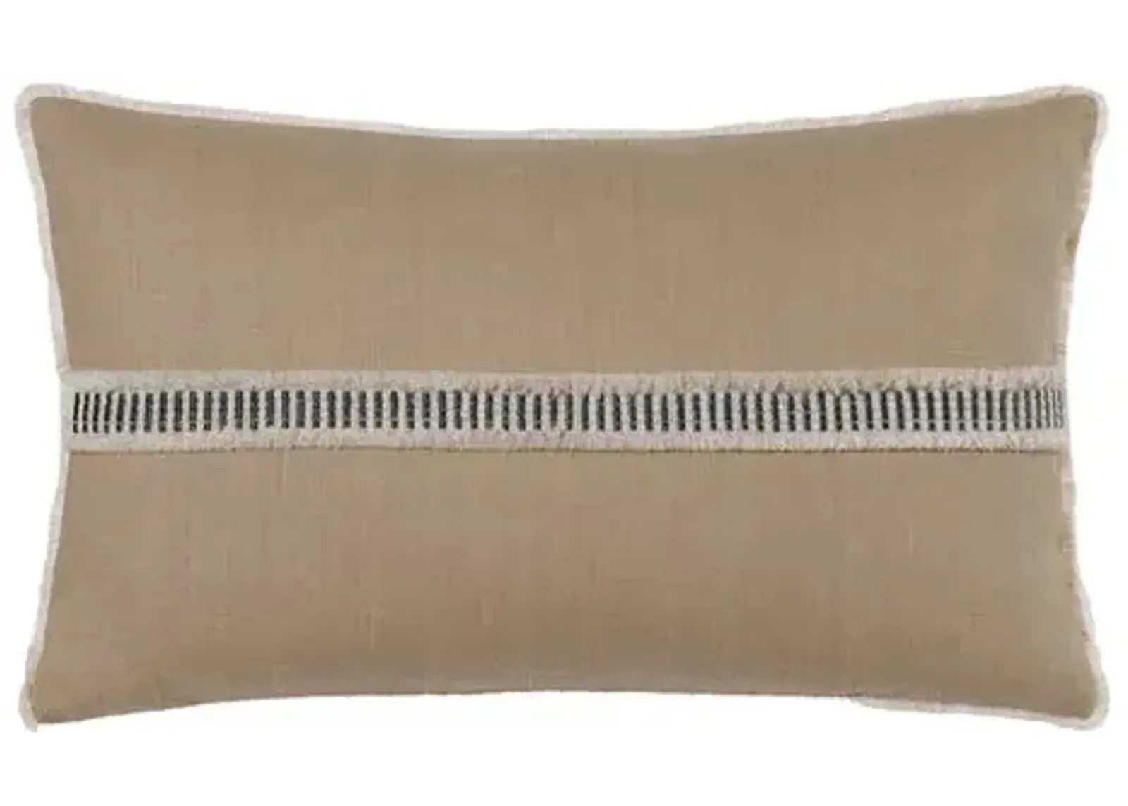 Delilah Trim Lumbar Pillow - Sand