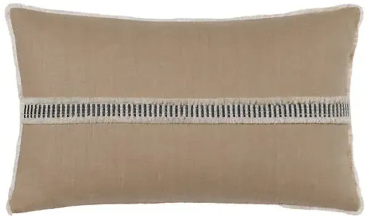 Delilah Trim Lumbar Pillow - Sand