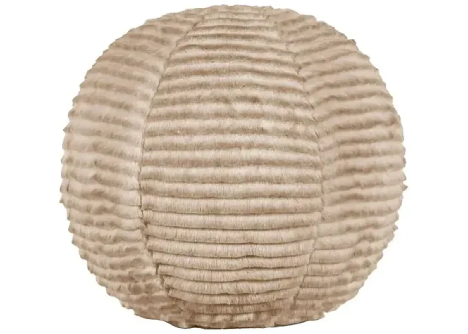 Candy Faux Fur Ball Pillow - Tan