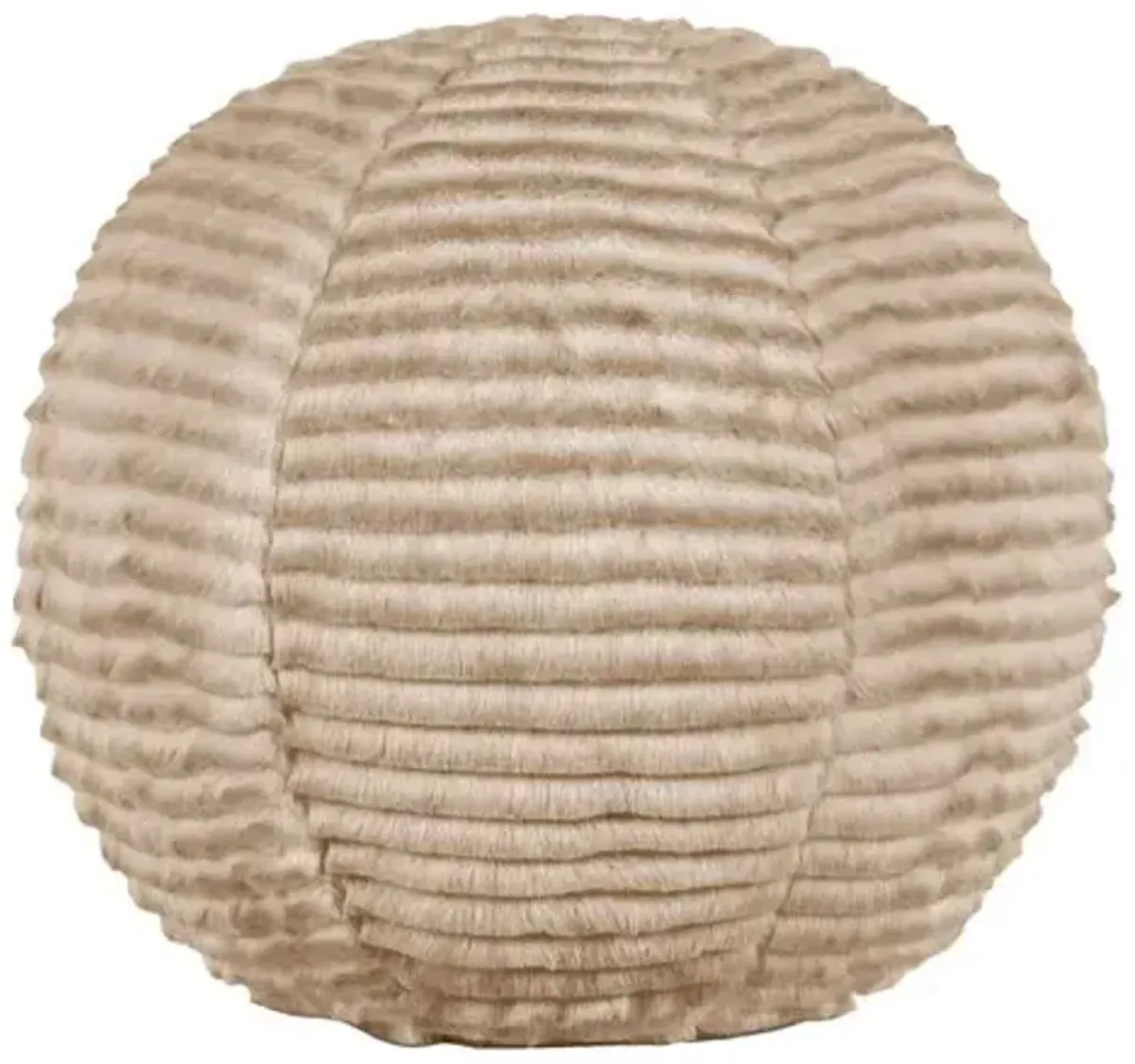 Candy Faux Fur Ball Pillow - Tan