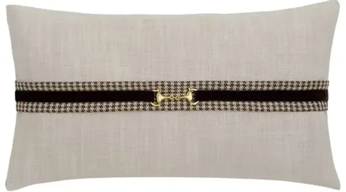 Carrie Buckle Lumbar Pillow - Beige